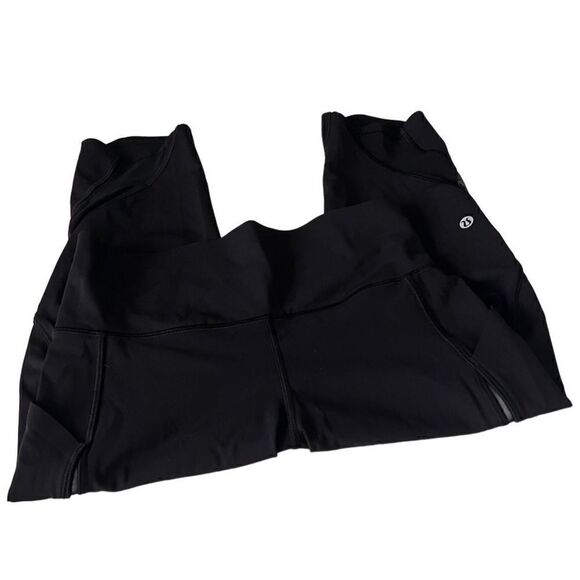 Lululemon Pace Perfect Black Side and Back Pockets 17 inch Crop Pants Size 6 - Picture 4 of 16